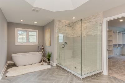 Open Shower with Minimal Frame